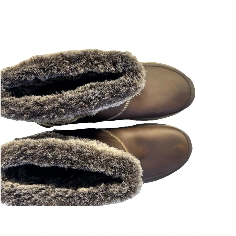 Chaco‎ Borealis Mid Womens 6 Winter Boots Brown Leather Mink Waterproof NEW